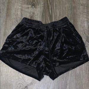 Black Velvet Shorts